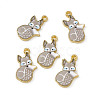 Painted Alloy Pendants PALLOY-P288-05G-02-3