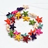 Starfish/Sea Stars Synthetic Turquoise Bead Strands X-G-M150-03-2