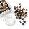 100Pcs 8mm Natural Ocean Agate/Ocean Jasper Round Beads DIY-LS0002-59-2
