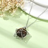 Stainless Steel Macrame Pouch Empty Stone Holder for Pendant Necklaces Making NJEW-TA00121-02-6