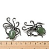 Natural Green Aventurine Octopus Brooch G-Z050-01A-3