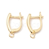 Brass Hoop Earring Findings with Latch Back Closure KK-P217-23G-1