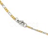 304 Stainless Steel Figaro Chain Necklace Making STAS-A028-N022C-2