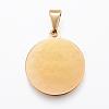 Real 18K Gold Plated 304 Stainless Steel Pendants STAS-H372-01J-2