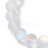 8mm Round Dyed Synthetic Moonstone Beaded Stretch Bracelets BJEW-JB10306-5