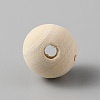 Printed Round Wood European Beads WOOD-WH0030-56-2