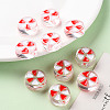 Transparent Enamel Acrylic Beads X-TACR-S155-005F-6