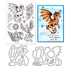 Globleland 1 Sheet Custom Fairy Tale PVC Plastic Clear Stamps DIY-GL0004-107-1