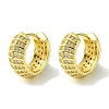 Brass with Cubic Zirconia Hoop Earrings EJEW-K267-09G-1
