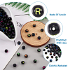 Black Craft Acrylic Beads SACR-TAG0001-02-4