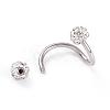 304 Stainless Steel Micro Pave Clear Cubic Zirconia Cartilage Earrings EJEW-P188-01P-3