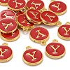 Golden Plated Alloy Enamel Charms ENAM-S118-03Y-4