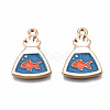 Eco-Friendly Alloy Enamel Pendants X-ENAM-T011-87-NR-2