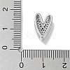 Rack Plating  Brass Micro Pave Clear Cubic Zirconia Slide Charms KK-R163-10P-3