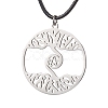 Star Theme 201 Stainless Steel Pendant Necklaces NJEW-JN04849-4