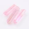 Electroplated Natural Quartz Crystal Graduated Beads Strands G-P315-A08-2