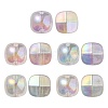 UV Plating Luminous Transparent Acrylic Beads OACR-P010-01-1