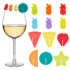 Nbeads 2 Sets 2 Style Silicone Wine Glass Charms AJEW-NB0005-70-1