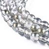 Full Rainbow Plated Round Electroplated Glass Beads Strands X-EGLA-I002-6mm-01-3