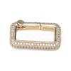 Brass Micro Pave Clear Cubic Zirconia Spring Gate Rings ZIRC-F120-006G-1