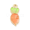 Light Gold Plated Alloy Enamel Pendants ENAM-M219-09KCG-02-1