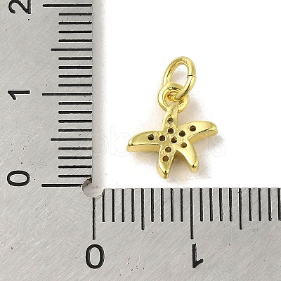 Brass Micro Pave Cubic Zirconia Charms KK-M283-22B-01-1