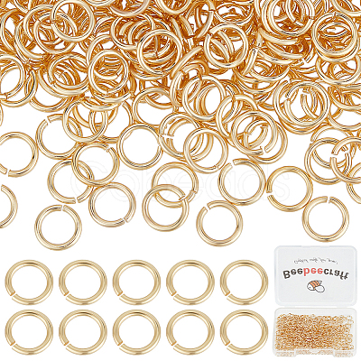 Beebeecraft 300Pcs Brass Jump Rings KK-BBC0013-44-1