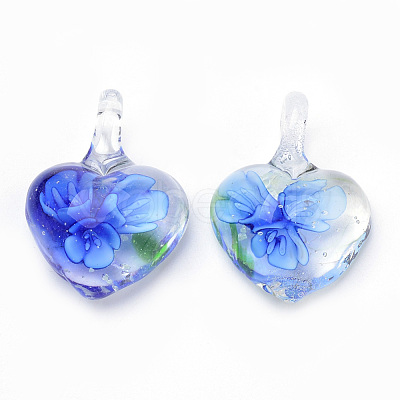 Handmade Lampwork Pendants LAMP-R138-06B-B-1