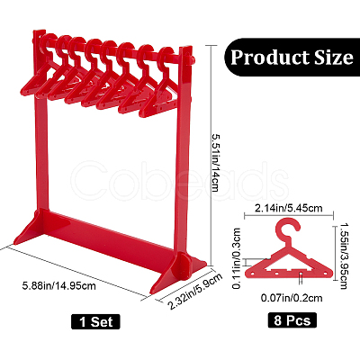 CRASPIRE 1 Set Coat Hanger Shaped Acrylic Earring Display Stands EDIS-CP0001-15A-1