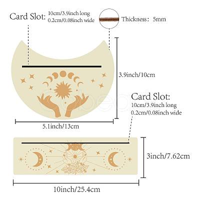 Gorgecraft 2Pcs 2 Style Natural Wood Card Stand for Tarot DJEW-GF0001-33E-1