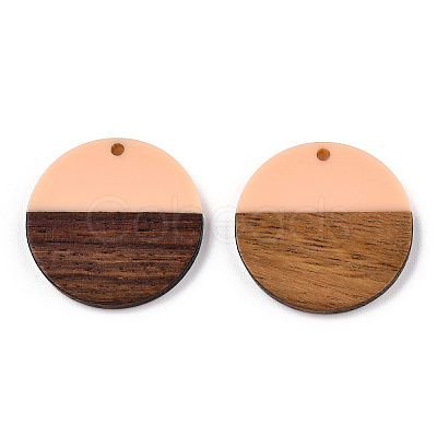 Resin & Wood Pendants X-RESI-S358-02B-07-1