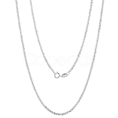 925 Sterling Silver Thin Dainty Link Chain Necklace for Women Men JN1096A-03-1