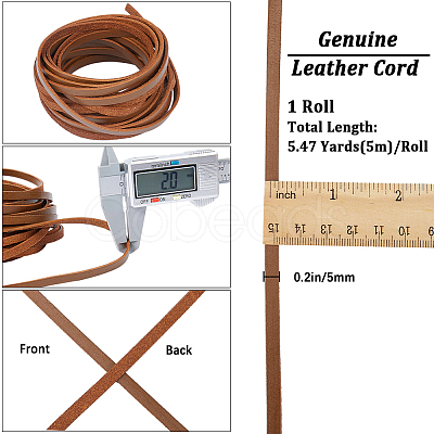 Gorgecraft Flat Cowhide Leather Jewelry Cord LC-GF0001-10A-02-1