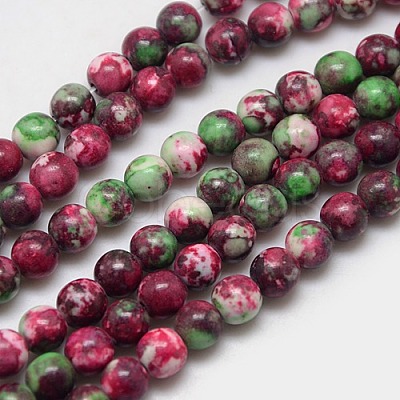 Synthetic Fossil Beads Strands G-L028-8mm-01-1