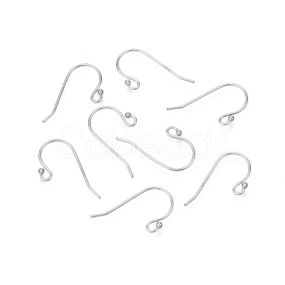 Anti-Tarnish Rhodium Plated 925 Sterling Silver Earring Hooks STER-N016-29P-1