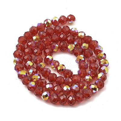 Baking Painted Transparent Glass Beads Strands DGLA-A034-J6mm-B08-1