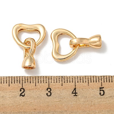 Brass Fold Over Clasps KK-K378-08G-1