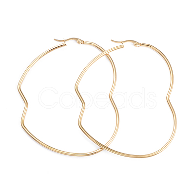 201 Stainless Steel Hoop Earrings EJEW-I245-24B-1