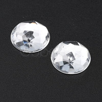 Acrylic Rhinestone Flat Back Cabochons X-PGO-12mm38-1