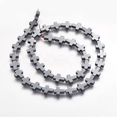 Non-magnetic Synthetic Hematite Beads Strands G-P218-17-08-1