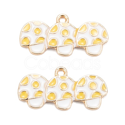 Autumn Theme Alloy Enamel Pendants ENAM-O048-03KCG-B-1