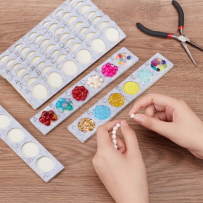 6-Hole Felt Bead Design Boards TOOL-WH0127-38A-1