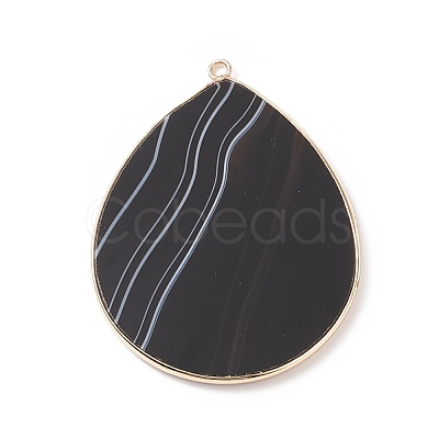 Natural Striped Agate/Banded Agate Pendants G-E526-01G-1