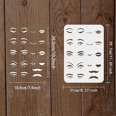 Large Plastic Reusable Drawing Painting Stencils Templates DIY-WH0202-414-1