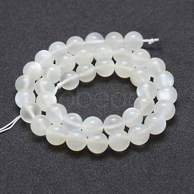 Natural White Moonstone Beads Strands G-J373-13-10mm-1