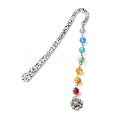 Tibetan Style Alloy Hook Bookmarks AJEW-JK00239-1