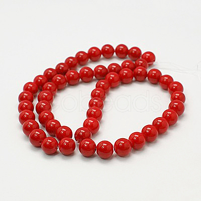 Natural Mashan Jade Round Beads Strands G-D263-14mm-XS31-1