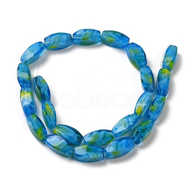 Handmade Milleflori Glass Beads Strands X-EGLA-P053-04A-01-1