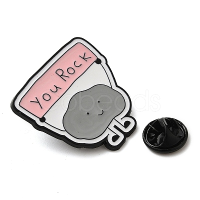 You Rock Cartoon Man Alloy Enamel Pins Brooches JEWB-U009-07-1