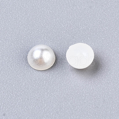 10000pcs ABS Plastic Imitation Pearl Cabochons SACR-S738-4mm-Z24-1